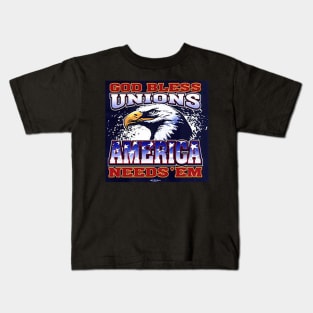 God Bless Unions Kids T-Shirt